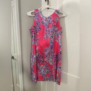 Lilly Pulitzer Pink and Blue Dress size 4 like new